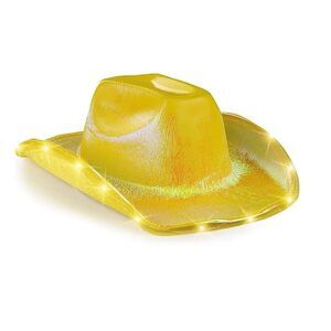 6789 Unisex Cowboy Hat Light Up Flashing Led Brim Fun For Wedding
